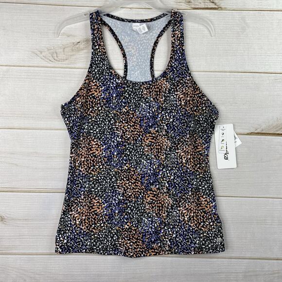 MARIKA Tank Top Womens S Multicolor Animal Print Racerback Gym Loungewear NWT - Picture 1 of 9